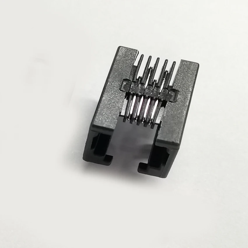 

50 шт./партия, гнездовой разъем 95001 RJ11 6P4C для телефона, 90 градусов, черный