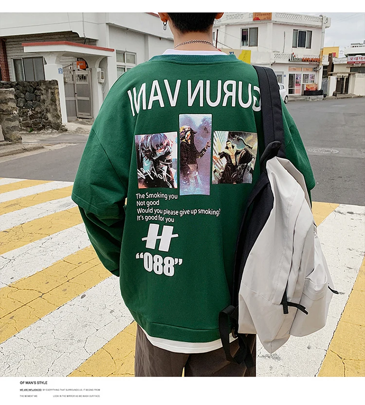 Privathinker мужские осенние и весенние Свободные толстовки с капюшоном, корейские теплые пуловеры с круглым вырезом, топы, мужские свитшоты 5XL, модные
