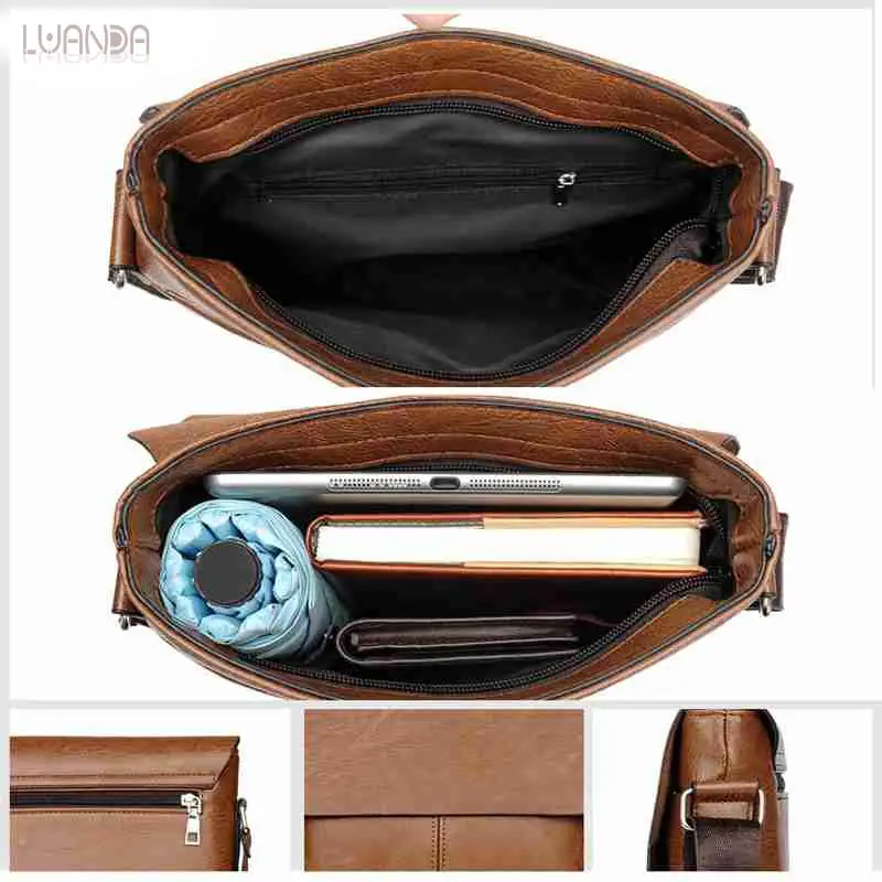Винтажная Сумка Кроссбоди для мужчин кожаная мужская сумка модная Наплечная