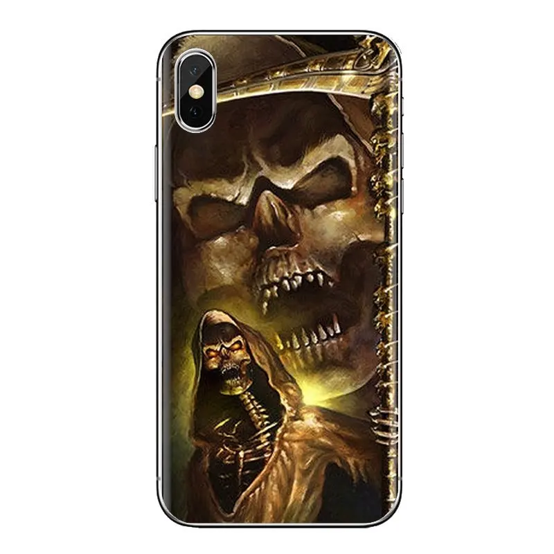 Мрачный смерть с косой Скелет силиконовый чехол для телефона Huawei NOVA 2 3 2i 3i Y6 Y7 Y9