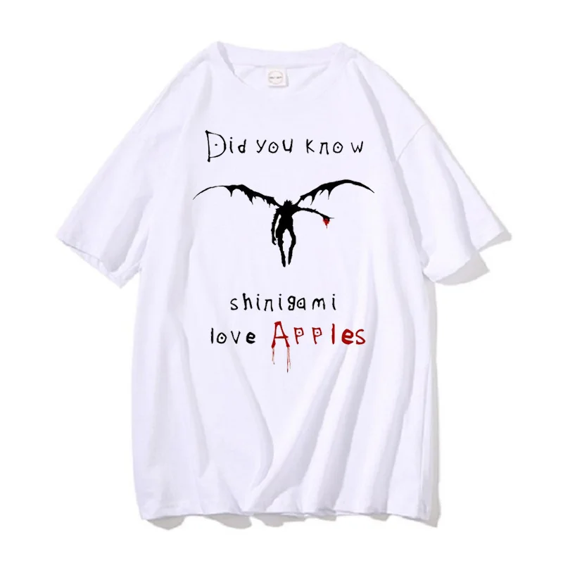 

Novelty Death Note Shinigami Ryuk T-shirt Women Short Sleeve Japanese Manga Light Yagami L T-shirt Cotton Anime Tee Gift Idea