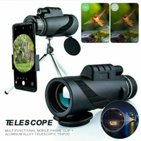 80x100 powerful hd zoom monocular telescope with tripod phone clip suitable for daynight hiking and camping telescopio