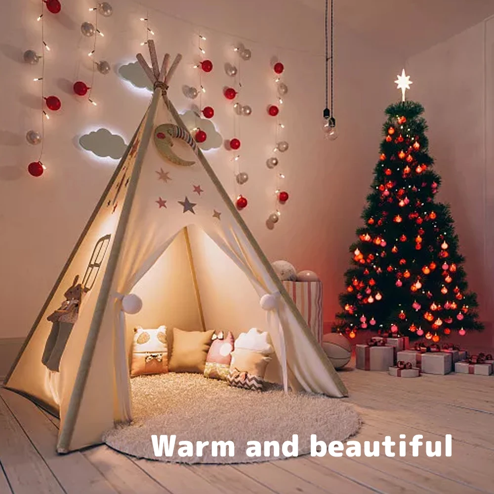 

Вигвам детский 1,6 м, палатка для детей для дома и улицы, палатка Tipi детская треугольная, игровой домик вигвам для детей, новогодний подарок дл...