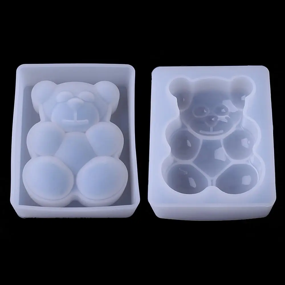 

С украшением в виде кристаллов эпоксидная смола, форма 3D медведь пластырь для ароматерапии литья силиконовая форма «сделай сам»