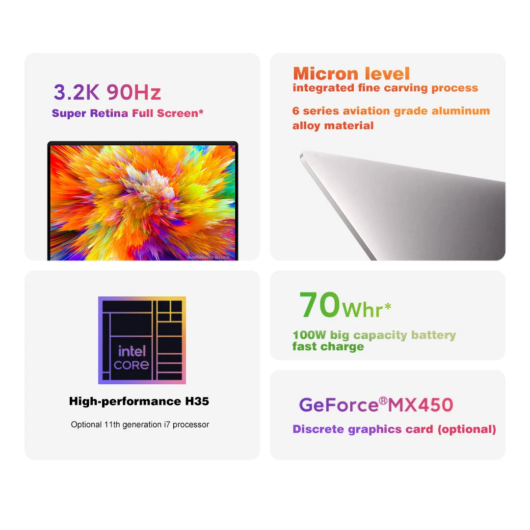 Ноутбук Xiaomi RedmiBook Pro 15 Intel Core i7-11370H/i5-11300H 16 + 512 ГБ MX450 6-дюймовый ноутбук Mi компьютер
