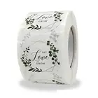 1,5 дюймов Let Love Grow эвкалипт стикеры 500 шт. бумажные этикетки для свадебных подарков для Baby Shower Стикеры для невесты