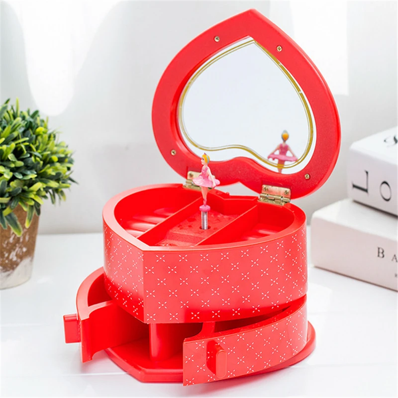 Вращающаяся танцевальная музыкальная шкатулка для девушек милая стильная