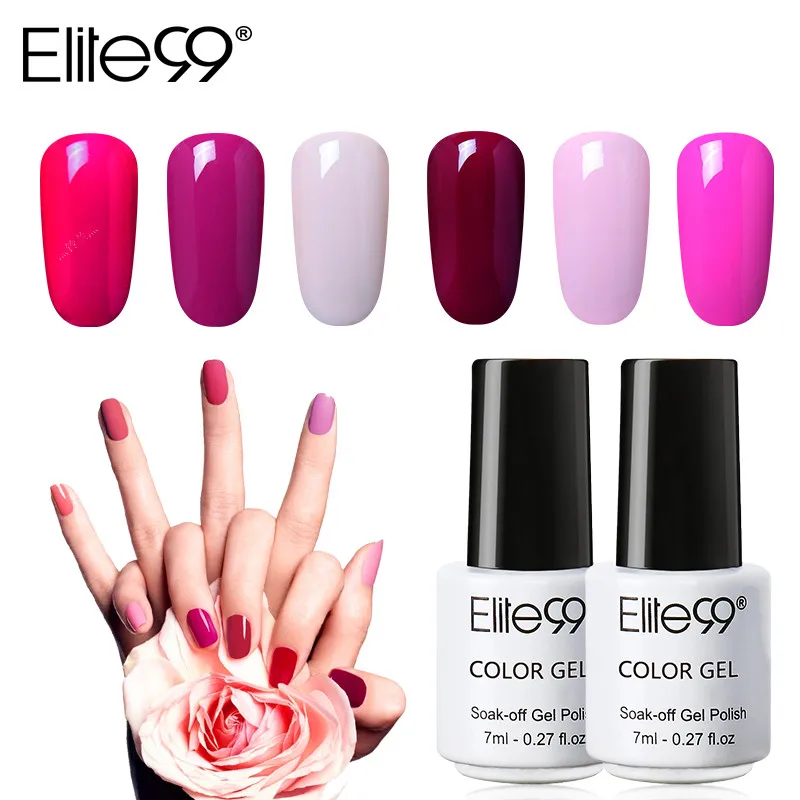 

Elite99 7ml HOT Gel Nail Polish Soak Off UV Led Nail Gel Enamel Semi Permanent Gel Varnish Classic Color Gel For Nail Makeup