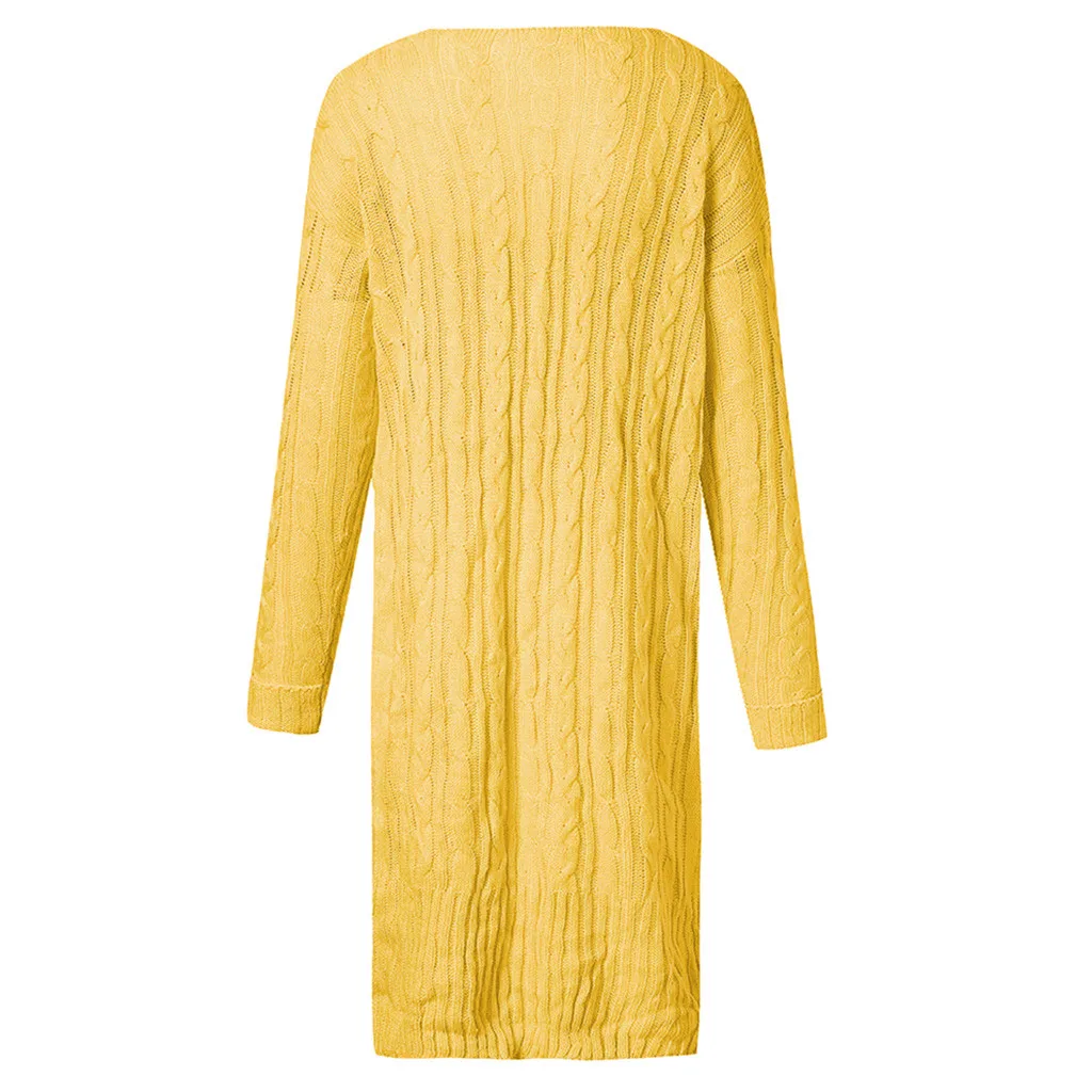 

Female Coat Women Ladies Winter Autumn Warm Long Sleeve Casual Loose Slim Knitted Sweater Jumper Coat Tops Jacket Outwear #45