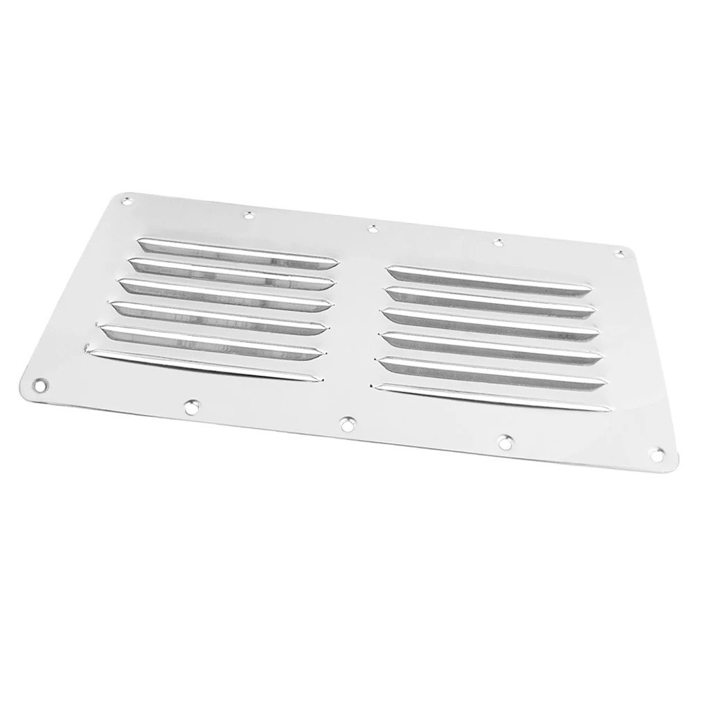 

316 Stainless Steel Air Venting Panel - Rectangular Louvered Vent Cover Grille