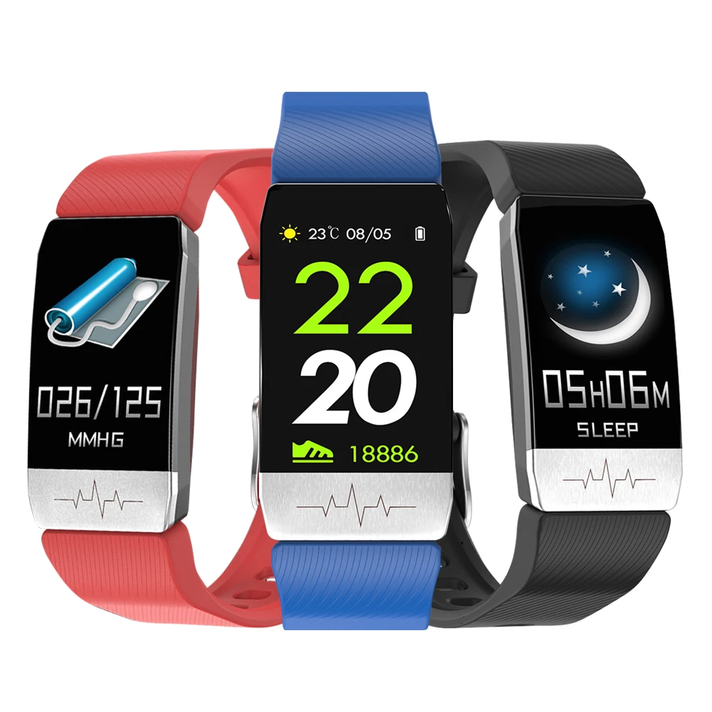 

Smart Band Bracelet Body Temperature ECG Heart Rate Monitor Fitness Tracker Blood Oxygen Measurement Inquiry