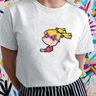 Новинка 2020, Классическая футболка angelica, футболка с гобеленовым покрытием, свободная уличная одежда, летняя футболка Ulzzang, Женский Топ, футболка