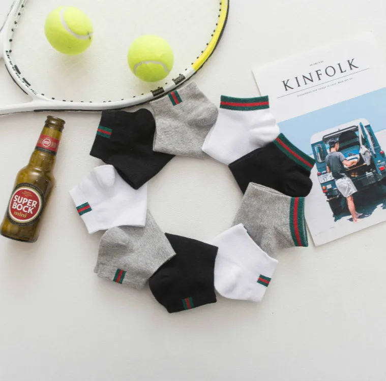 Хлопковые носки лодочки одноцветные дезодорирующие Дышащие для мужчин и женщин