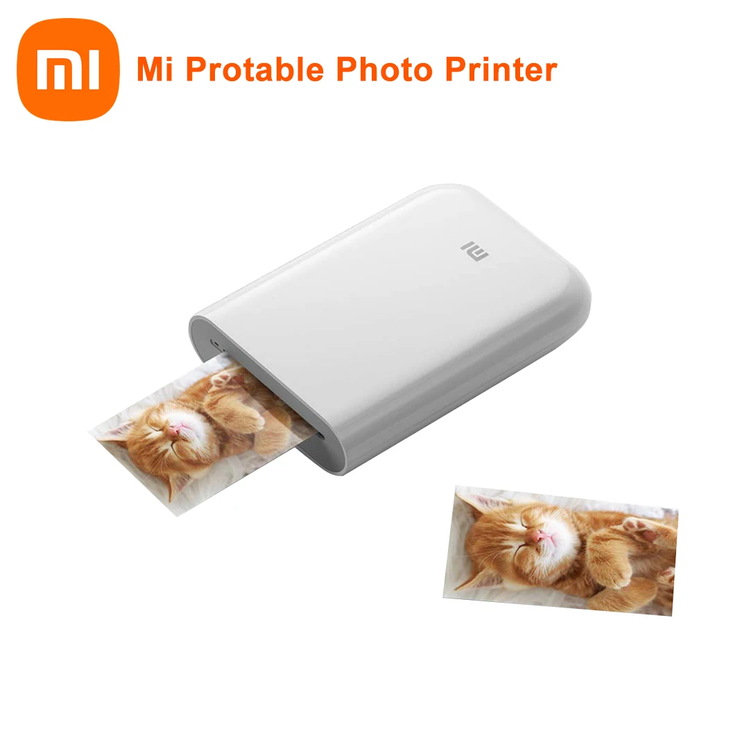 Xiaomi Карманный фотопринтер 313x400 точек на дюйм 500 мАч портативный фото мини