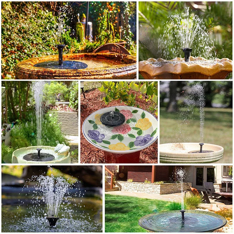 

3.5W Solar Fountain Pump Solar Water Pump Floating Fountain with 4 Nozzles for Bird Bath Fish tank Pond or Garden Decoration