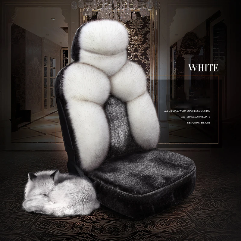 Роскошные универсальные осенне зимние теплые меховые шерстяные автомобильные