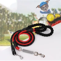 reflective dog leash large dog traction rope spring nylon walking training pet leash belt collar eva bold puppy products