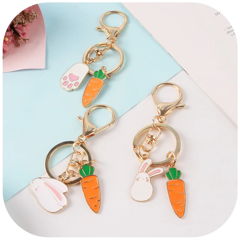 Милый мультяшный Брелоки для ключей в виде кролика женщин и девочек милый брелок