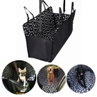 Чехол для перевозки собак на сиденье авто, вид из сетки, водонепроницаемый, переноска, для домашних животных, автомобильное заднее сиденье, коврик, гамак, подушка, с молнией и карманами