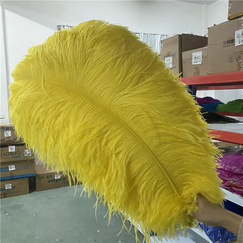 Pluma de avestruz esponjosa para manualidades, accesorios de decoraci&oacute;n Diy para bailarinas, hogar, Carnaval, 26-28 pulgadas/65-70cm, 50 unids/lote-0