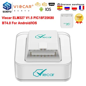 Автомобильный сканер Viecar ELM327 V1.5 PIC18F25K80 ODB2, Bluetooth-совместимый 4,0 для IOS ELM 327 в 1 5 OBD 2 OBD2, диагностика автомобиля