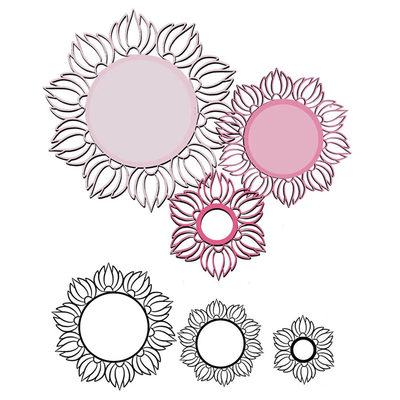 YaMinSanNiO венок из подсолнухов металлические Вырубные штампы новинка для