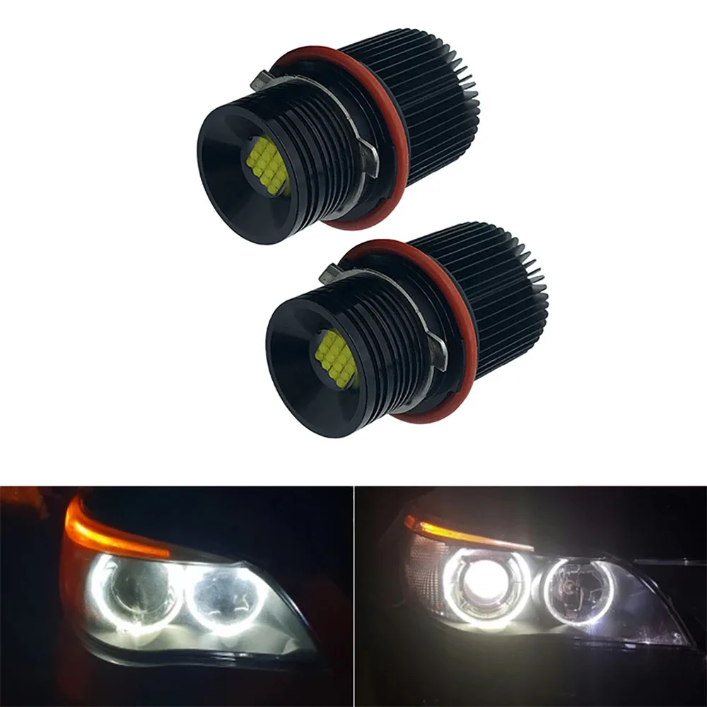 Светодиодные галогенные кольцесветильник лампы Canbus с белыми глазами 2 шт. 160 Вт