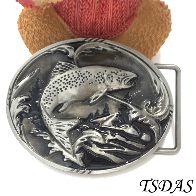 Стандартная пряжка для ремня в форме рыбы мужчин подарок на день рождения