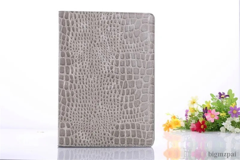 Чехол для планшета для iPad Air/Air 2, чехол с откидной крышкой из крокодиловой кожи, защитный чехол из искусственной кожи для Ipad 9,7, чехол+ пленка - Цвет: gray