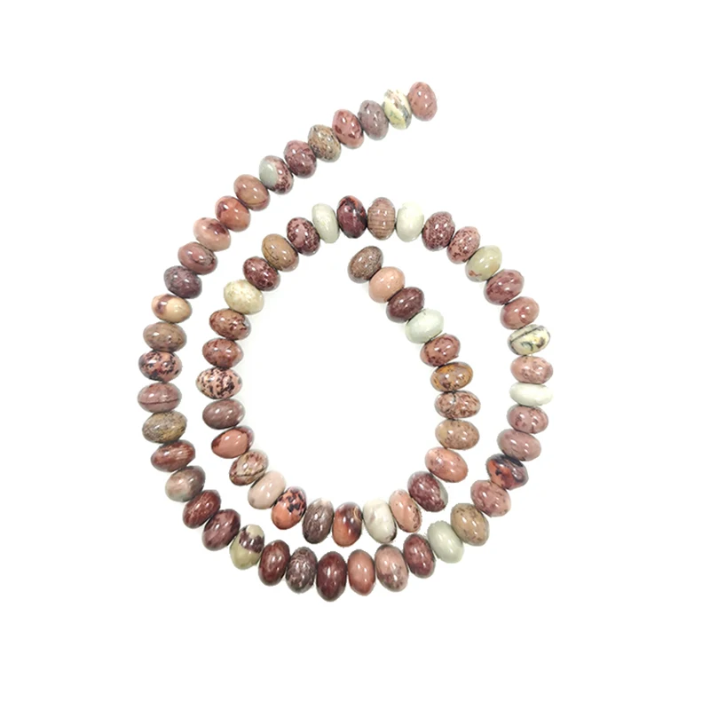 

5x8mm 6x10mm High Quality Natural Gemstone Red Jasper Roundel Stone Beads Make DIY Jewelry Bracelet Necklace Wealth Loose Beads