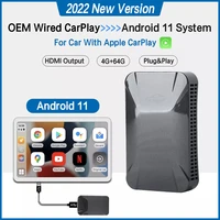 for apple carplay plug and play ai box car multimedia player android 11 mirror link youtube netflix wireless hdmi output tv box