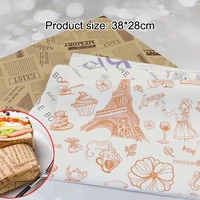 100pcs wax paper food wrapping paper non stick bread burger fries oilpaper wax paper baking sandwichs paper baking tools