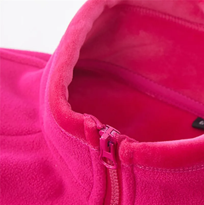 Женское утепленное флисовое пальто на молнии с длинным рукавом и