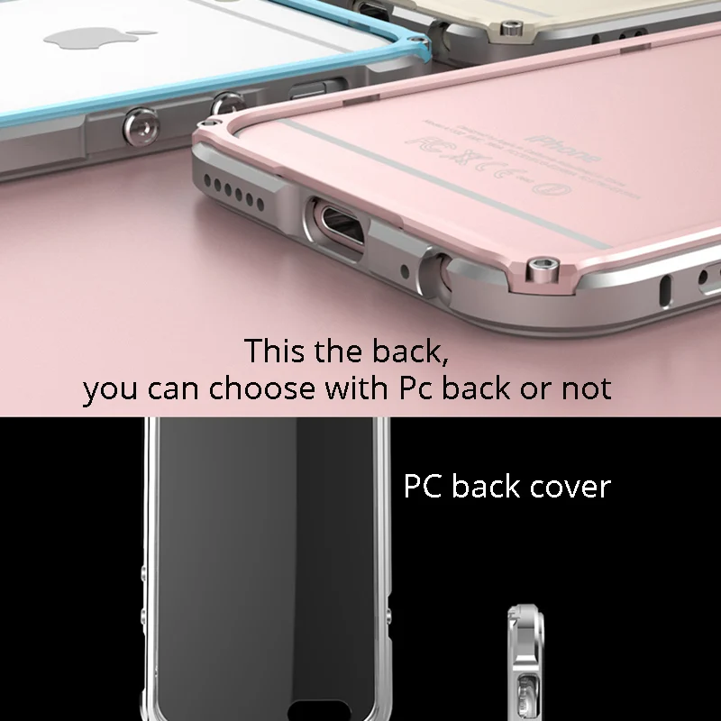 Роскошный металлический бампер для iPhone 6 s Ультратонкий алюминиевый корпус