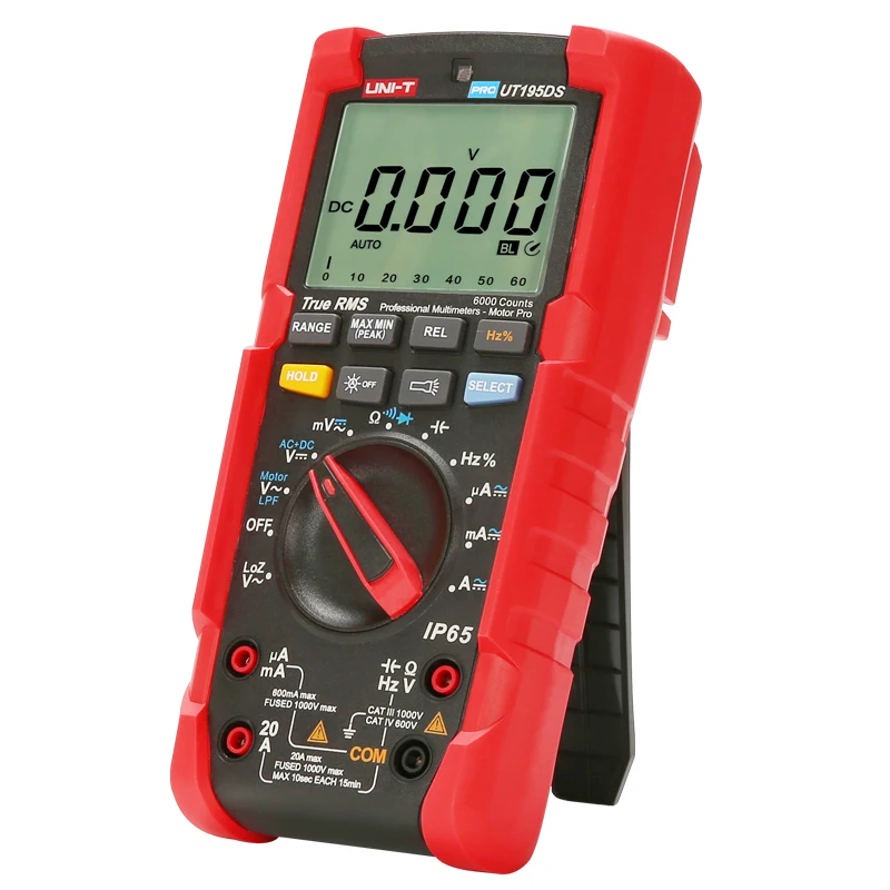 UNI-T UT195DS Промышленный Цифровой мультиметр True RMS фонарик/тест фильтра нижних