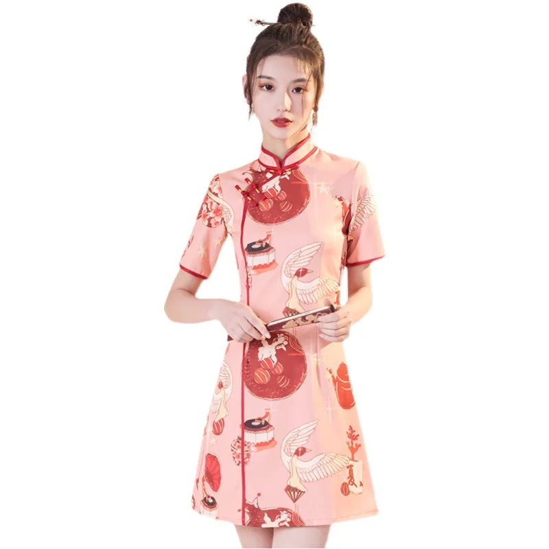 

Real Shot New Women Summer Young Girls Can Wear Big Flower Dress National Tide