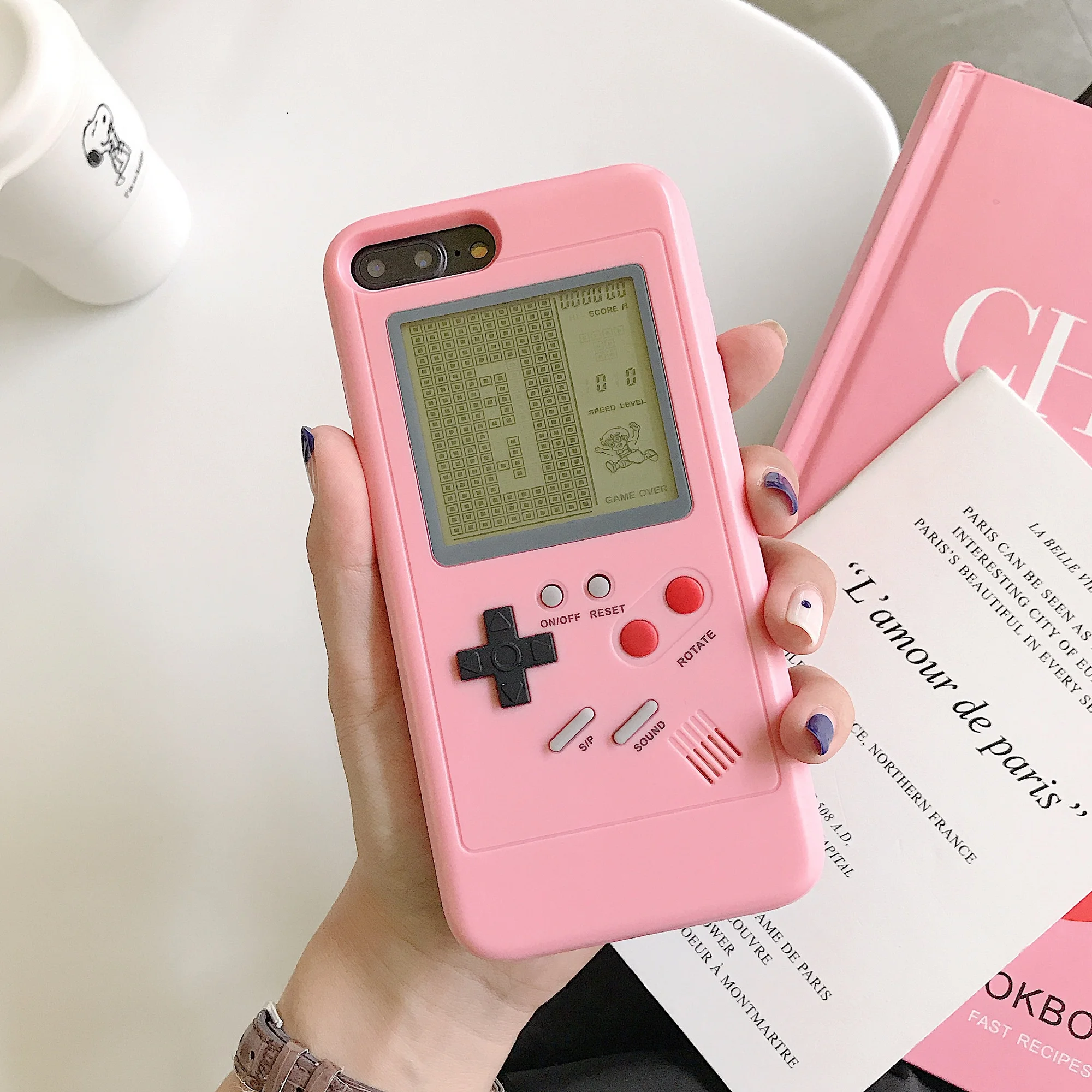 Чехол для телефона в стиле ретро Tetris Gameboy Apple iPhone 7 8 Plus мягкий чехол из ТПУ Game boy X 6 6s
