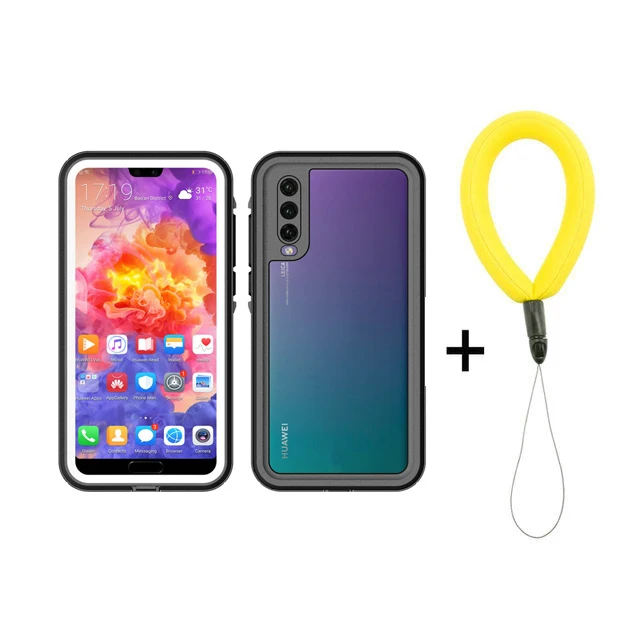 White with Strap Huawei P30 Pro Водонепроницаемый чехол IP68 принципиально huawei P20 Lite чехол 360 защиты huawei P20 PRO доказательство воды крышка P20Lite PC 3M чехол - Цвет: White with Strap