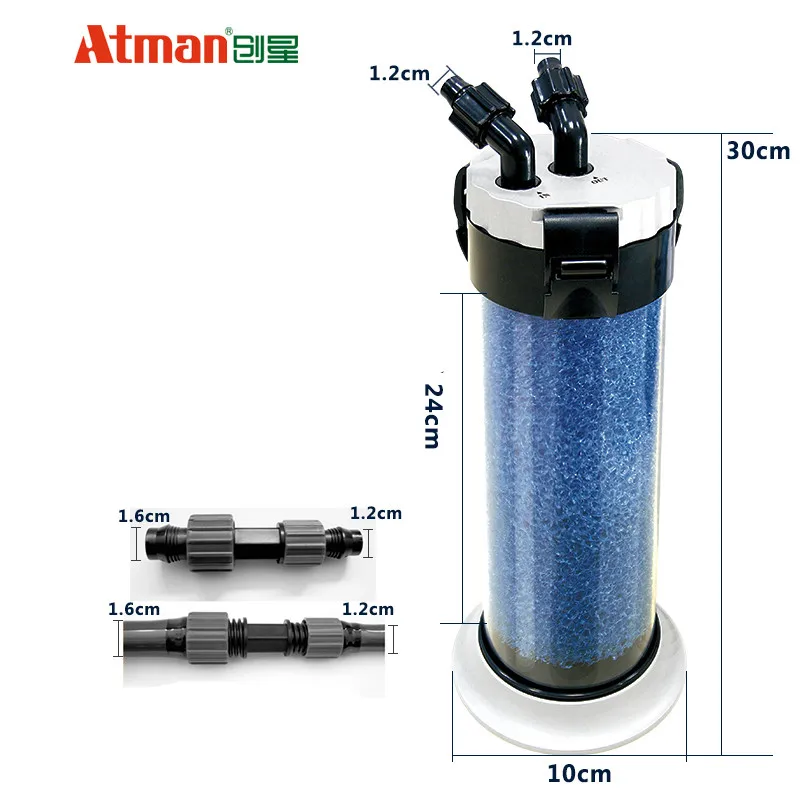 SUNSUN HW 602 мини аквариум внешний фильтр предварительной очистки 1.5L фильтрационное