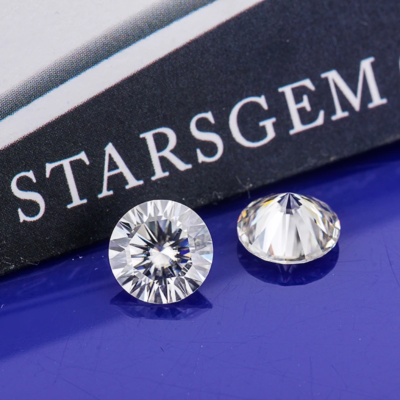 Протестированный положительный DEF белый 9 0 мм 3 карат моиссаниты свободные