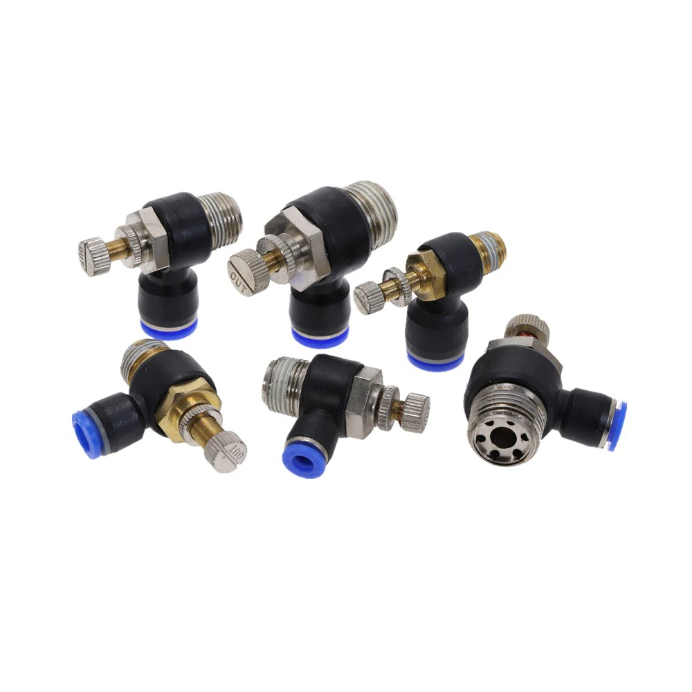 5 шт. пневматический регулятор скорости быстроразъемный регулирующий клапан SL4 6 8
