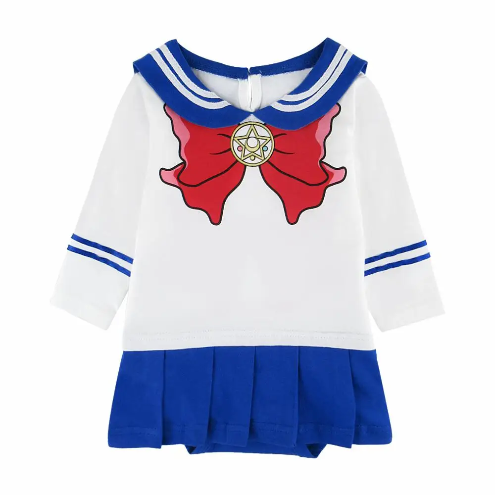 Long Sleeve Костюм Сейлор Мун для маленьких девочек; костюм японского аниме; костюм милого солдата; костюм принцессы Усаги; теплые гетры; носки - Цвет: Long Sleeve