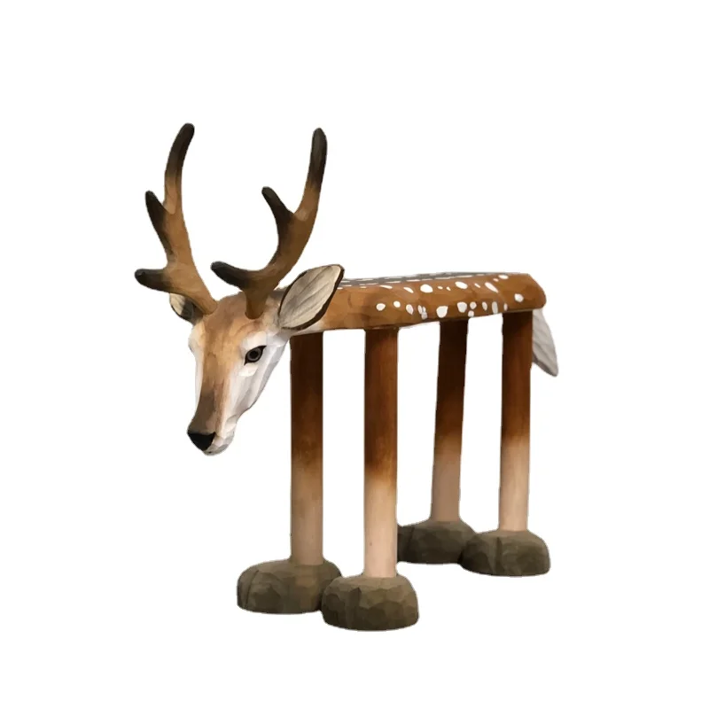 

Детский скандинавский стул для смены обуви среднего размера из массива дерева