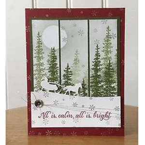 Рождественские Санты сани рамка сосны металлические Вырубные штампы трафарет