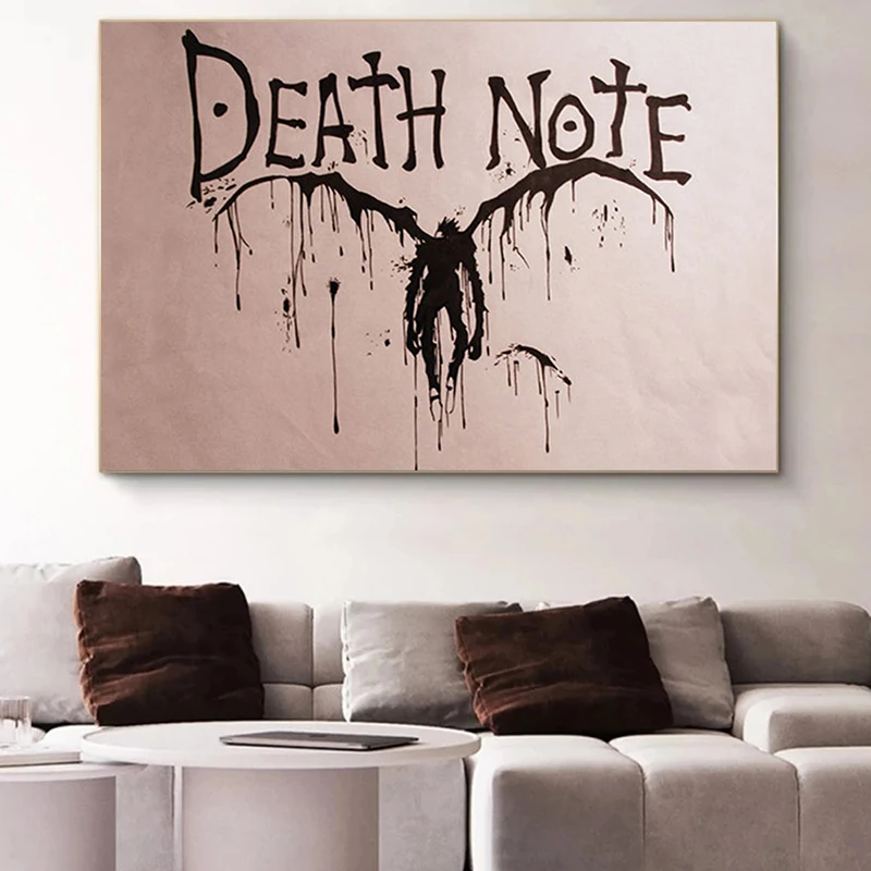 Современные Мультяшные классические аниме Death Note стильные картины маслом на
