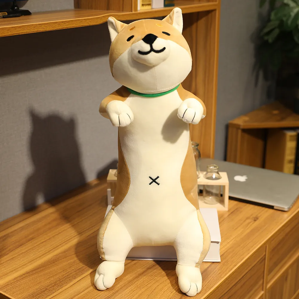 Precio Adorable Perro Shiba Inu Almohada De Peluche De Animales Huskys Juguetes De Peluche De Felpa Muñeca De Dibujos Animados Gato Abrazo Almohada Larga Siesta Almohada Cojín De Cama