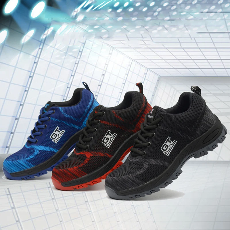 Мужские защитные ботинки со стальным носком рабочие для мужчин защита от ударов