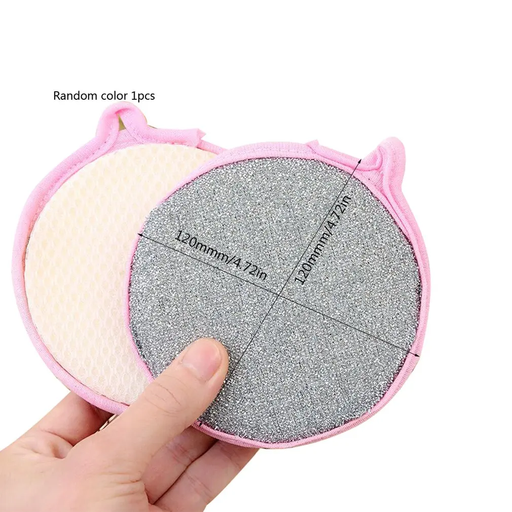 

Sparkling Round Double-Sided Dishwashing Sponge Scouring Pad Dish Towel Pan Towel Round Scouring Pads Cleaner