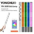 Светодиодная лампа YONGNUO YN360II YN360 II, цветная фото светодиодный палка, 3200k, 5500k, Bluetooth, управление через приложение
