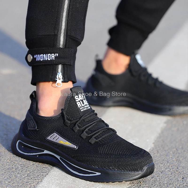 

light safety shoes for men soft kevlar insole steel toe work shoes men work safety boots breathable work sneakers male security